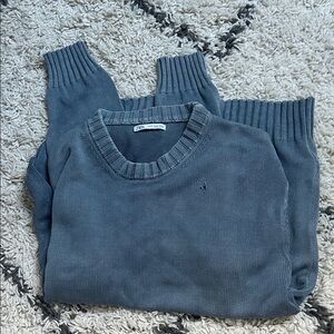 Zara Men's Charcoal Crewneck Sweater